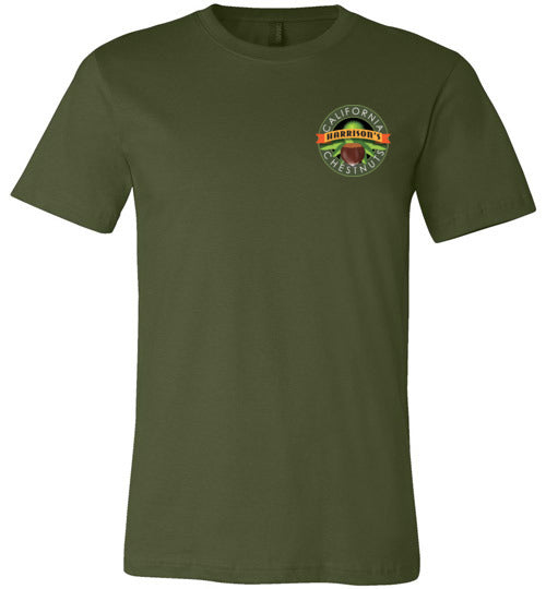 Harrison's California Chestnuts Unisex Tee – Left Chest Print Logo