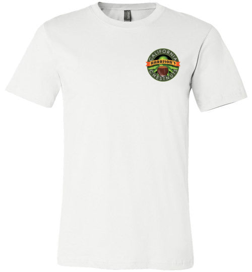 Harrison's California Chestnuts Unisex Tee – Left Chest Print Logo
