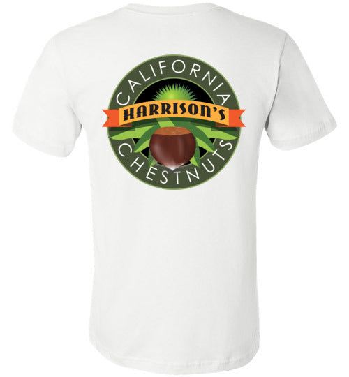 Harrison's California Chestnuts Unisex T-Shirt – Back Print Logo