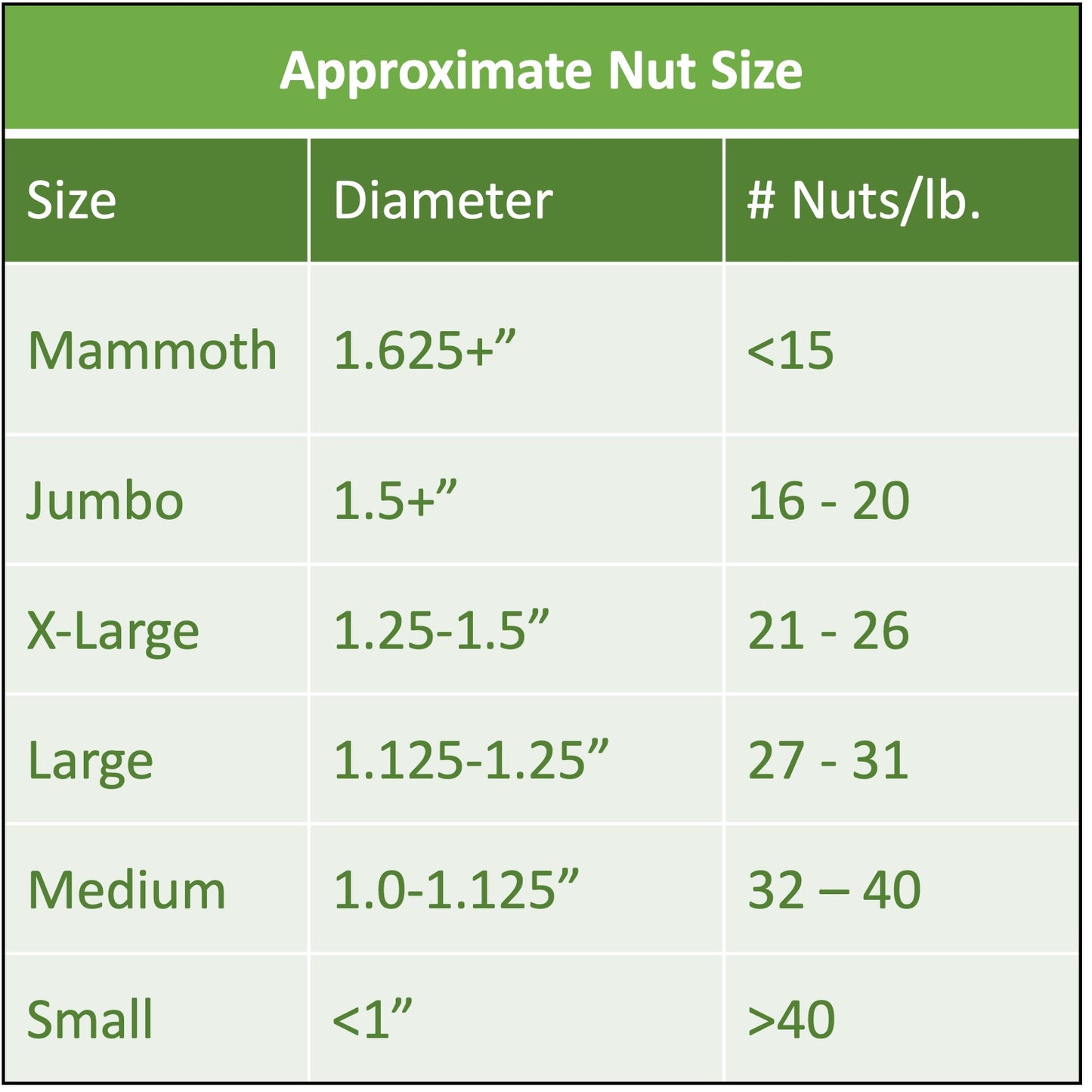 Medium Chestnuts, 15 Pounds